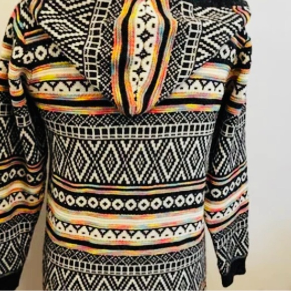 Monteau Hooded Intarsia Duster Cardigan NWOT SIZE SMALL - Picture 4 of 7